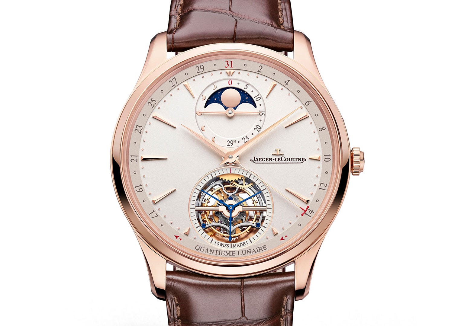 The Jaeger-LeCoultre Master Ultra-Thin Tourbillon Moon retails at £79,500