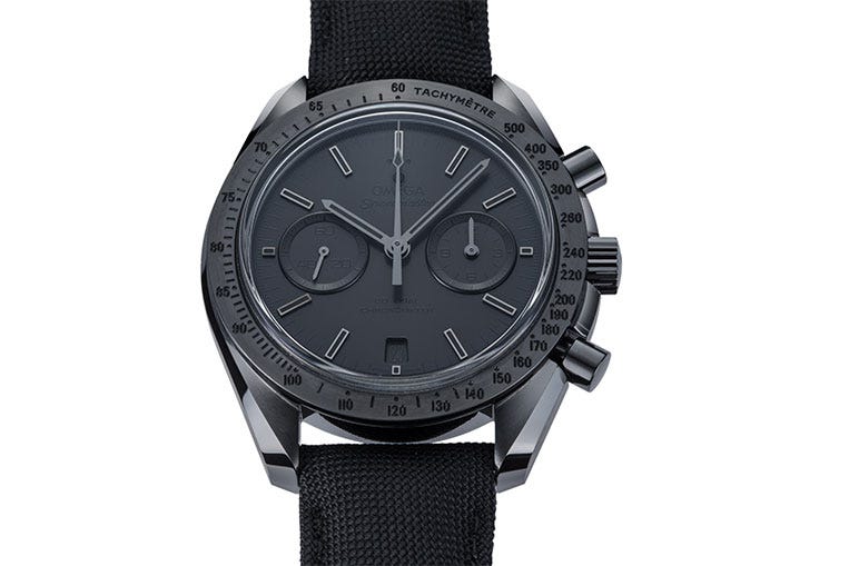 Omega went a step further with the all-ceramic Speedmaster Dark Side of the Moon